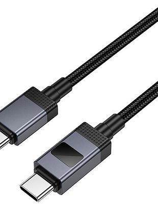 Дата кабель hoco x118 generous with display type-c to type-c 60w (1m) black 6