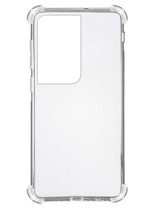 Tpu чохол getman ease logo посилені кути для samsung galaxy s21 ultra безбарвний (прозорий)
