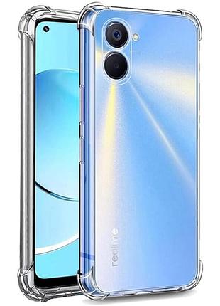Tpu чохол getman ease logo посилені кути full camera для realme 10 4g безбарвний (прозорий)