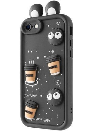 Чехол tpu toys case with ears для apple iphone 7 / 8 / se (2020) / se (2022) (4.7") black