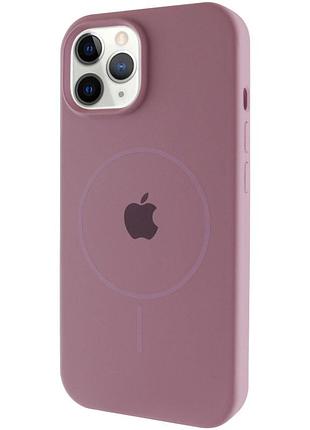 Чохол silicone case full protective (aa) with magsafe для apple iphone 12 pro / 12 (6.1") ліловий / lilac pride