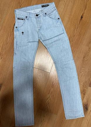 Джинси чоловічі світло сині блакитні довгі прямі starwear, розмір s - m