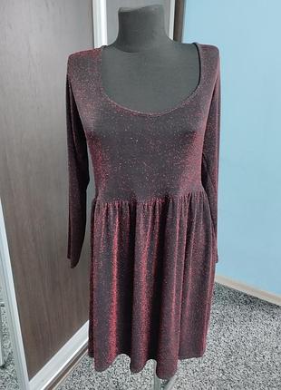 Платье с люрексом большой размер
