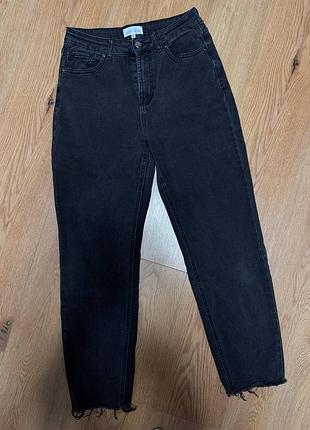 Джинсы женские черные mom slim stretch must have denim, размер s.