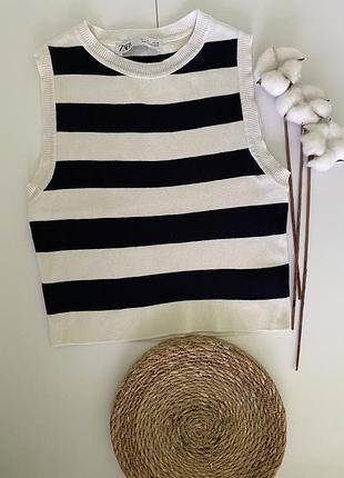 Топ в рубчик, в смужку zara розмір м-л