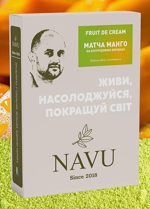 Зелений чай матча лате японський маття натуральний манго navu на кукурудзяних вершках без цукру 100 г
