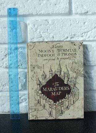 Крутий блокнот у вигляді marauder's map карта мародера гаррі поттер harry potter, новий