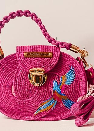 Сумка "nika" крос- боди кольору фуксія 
бренд rona arni