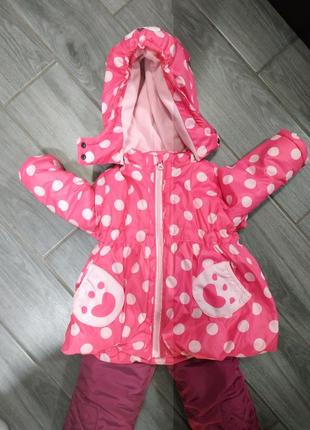 Дитячі зимові куртки комбінезони на дівчинку