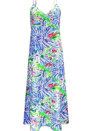 Довге літнє плаття на бретельках "shein" з квітковим принтом. розмір m/l.