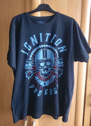 Чоловіча котонова футболка з класним принтом від jan pascale p xl