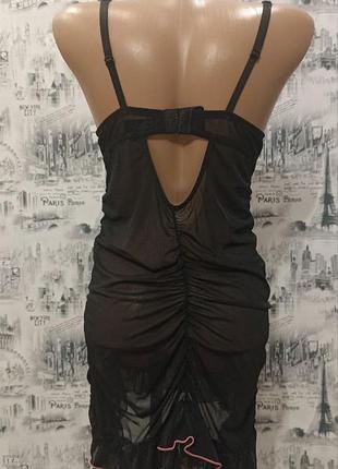 Кружевной пеньюар с чашкой 34d no secret ниглиже ночнушка в сеточку