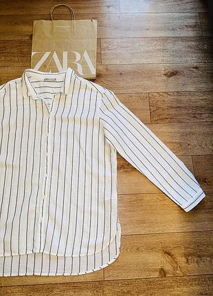 ⚜️❤️zara біла жіноча лляна сорочка !оригінал!