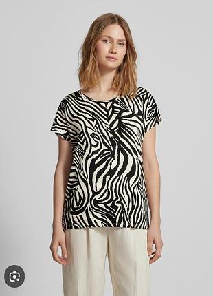 Блузка блуза зебра оверсайз прямая свободная принт лёгкая бохо