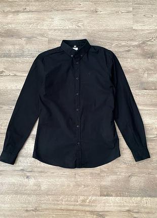 Чорна базова сорочка river island  slim fit