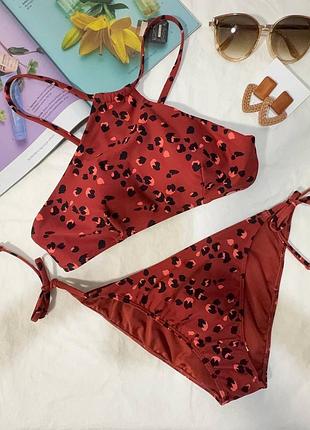 Купальник на чашках & трусики на завязках розмір м