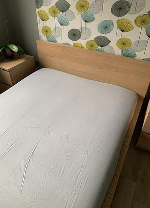 Простирадло на резинці 160х200 см сіра