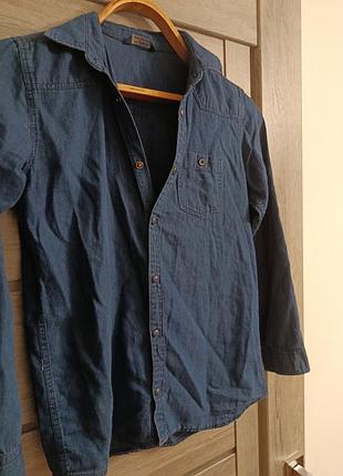 Джинсовая рубашка 146-152 размера lc waikiki
