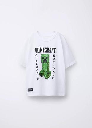 Футболка з принтом minecraft zara