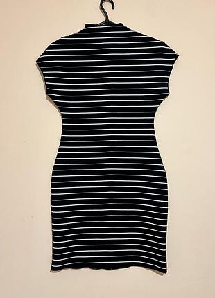 zara short stretch knit dress New Zara Womens Knit Dress Size Small One Sleeve Stretch Polka Dot Blue  Mini