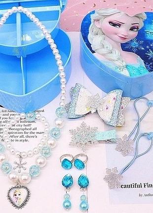 Голубой набор украшений для девочек эльза