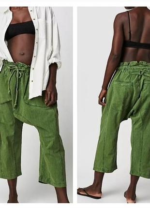 Новые оверсайз однотонные брюки free people 
runyon зеленого цвета 44 размер