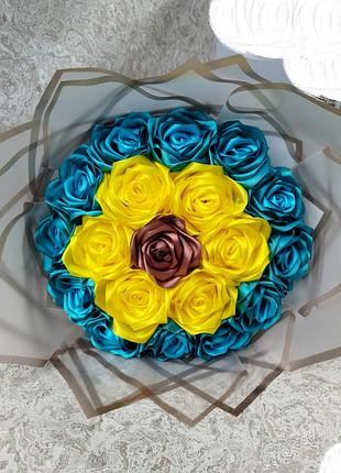 Распродажа!искусственные цветы,патриотический букет,розы