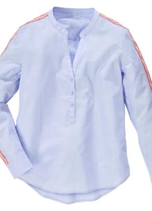 Нежно-голубая блузка, рубашка от blue motion, германия, р-р s 36-38 евро (наш 42-44)5 фото