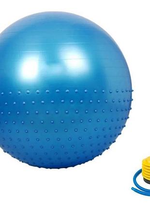 Мяч для фитнеса (фитбол) полумассажный "hms" ne-has27-65-b синий 65 см