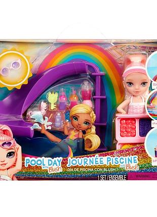 Детский игровой набор с куклой серии "littles" - счастливый праздник в бассейне rainbow high 522249