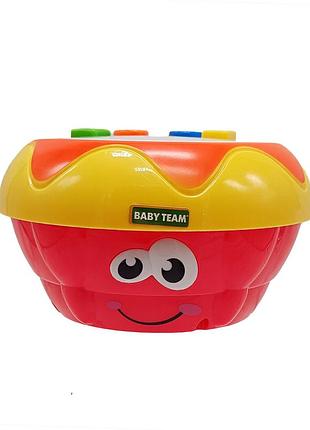 Детская музыкальная игрушка "барабан" 8643(red) световые и звуковые эффекты