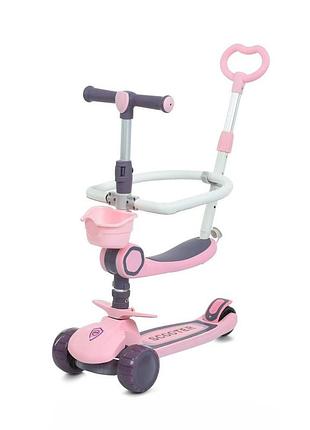 Самокат дитячий триколісний 5 в 1 jr3-133-p, колеса зі світлом