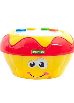 Детская музыкальная игрушка "барабан" 8643(yellow) световые и звуковые эффекты