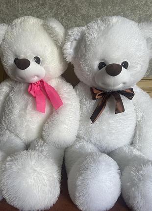 Великі ведмедики рожевий,коричневий,стан ідеальний
