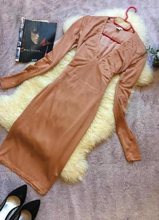 H&m-приталенное платье в бельевом стиле 🧡