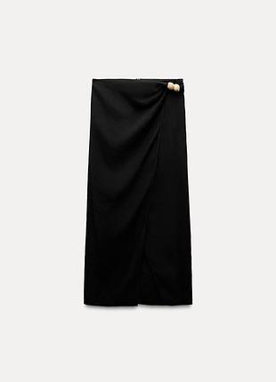 Спідниця zara, р. л , льон