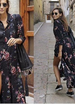 Довга сукня в квітковий принт