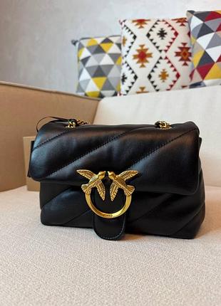Сумка pinko mini love bag puff, натуральна шкіра, 21 см