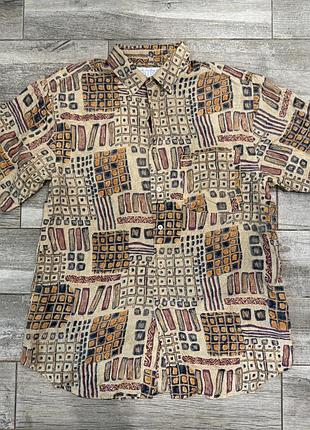 Вінтажна шовкова сорочка на короткий рукав
