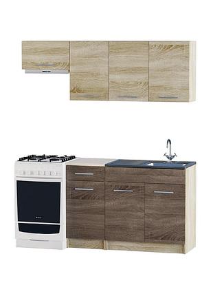 Еко набір 1.7 м, з накладною мийкою-r, дуб сонома, дуб сонома трюфель