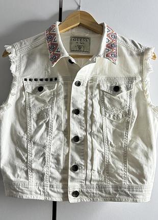 Джинсова безрукавка guess