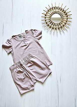Комплект летний для девочки h&amp;m, 92см, 1,5-2роки, костюм для девочки летний, футболка+шорты для девочки