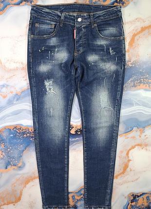 Джинсы dsquared2 slim jeansour best fantasy зауженные рваные потертые брюки