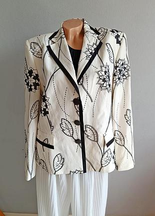 Жакет (шелк+лен) с вышивкой, gerry weber