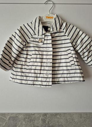 Тренч лляний у полоску для дівчинки 18-24міс від gap baby