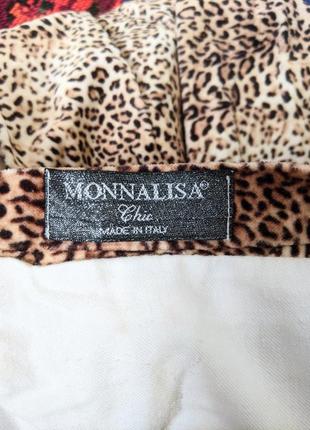 Юбка италия monnalisa бархатная леопардовая короткая7 фото