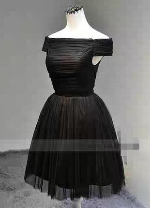 Новое чёрное коктейльное платье, нарядное, торжественное, выпускное, новогоднее, летнее5 фото