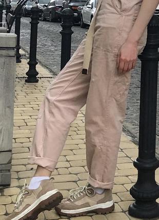 Джинси ніжно-рожеві карго розмір s zara
