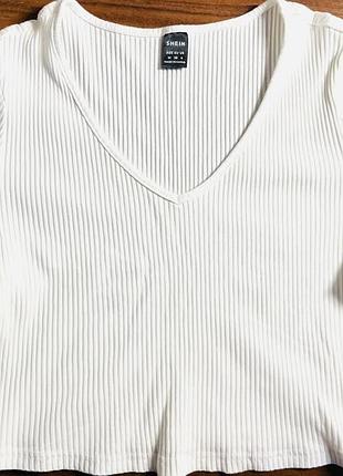 Білий укорочений топ shain