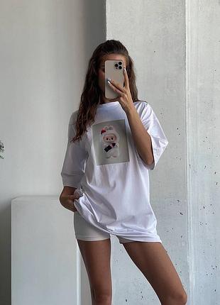 Футболка сукня жіноча базова легка рожева бежева чорна біла повсякденна літня оверсайз вільна довга